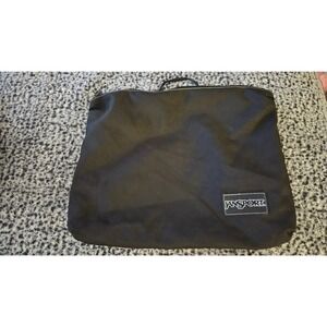 JanSport Black Nylon Laptop Sleeve Portfolio Bag Case with Handle Zip Closure